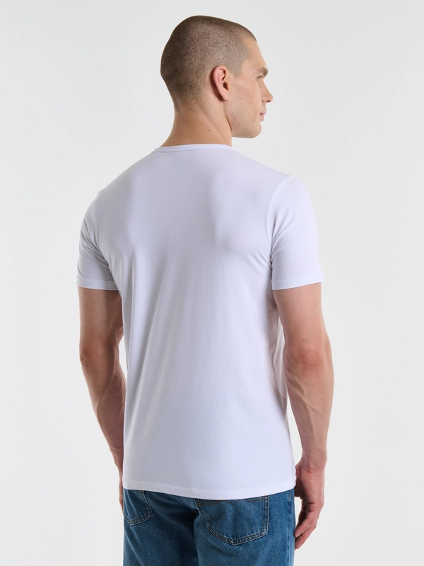 Koszulka męska z krótkim rękawem biała Classac 101