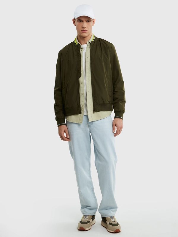 Kurtka męska typu bomber khaki Glabro 303