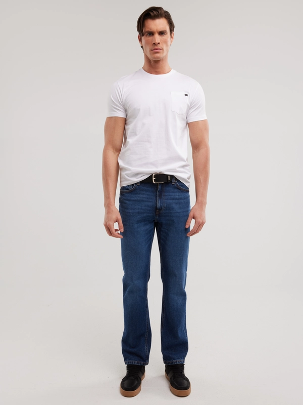 Koszulka męska z kieszonką biała Carbon 101