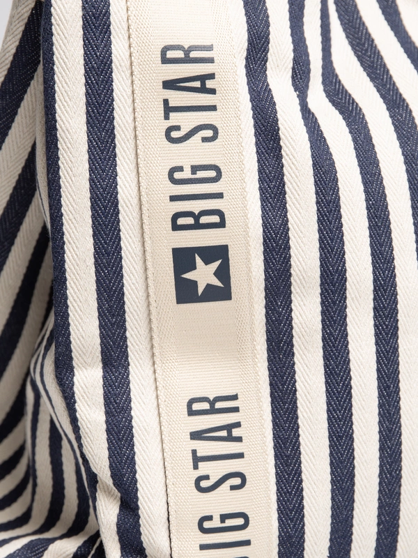 Torba damska z tkaniny w paski granatowa Mavia 403