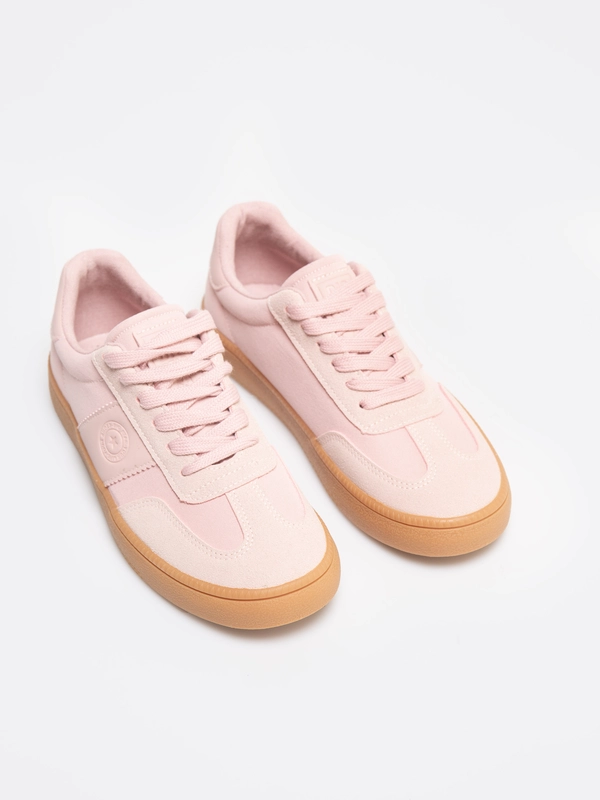 その他 Rose o7r6kf1 Różowe sneakersy damskie ze skóry naturalnej RR274807 601