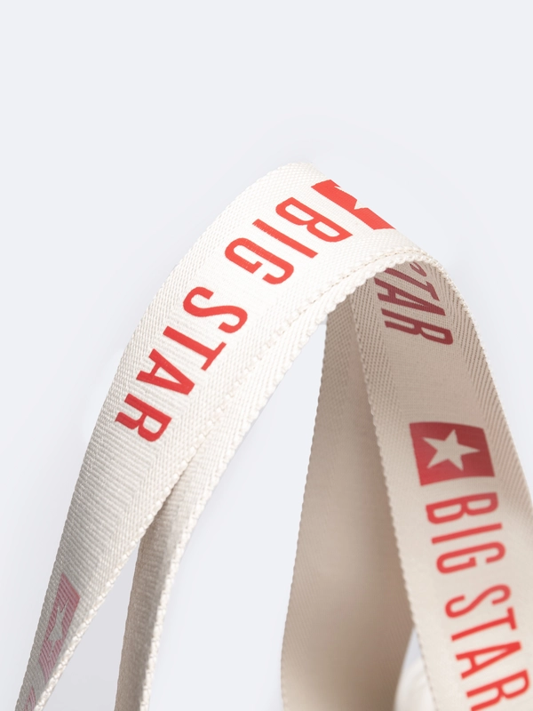 Torba damska z tkaniny w paski czerwona Mavia 603