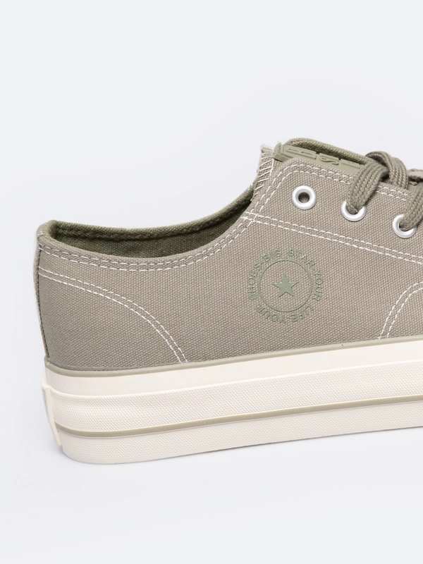 Trampki męskie niskie khaki RR174325 301