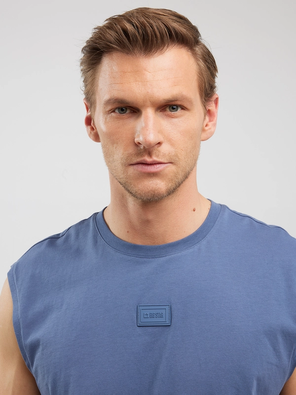 Koszulka męska bez rękawów niebieska Irrer 402