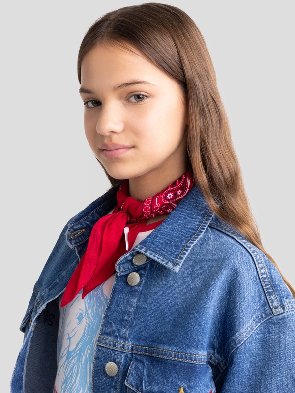 Koszula dziewczęca jeansowa niebieska Amy 498