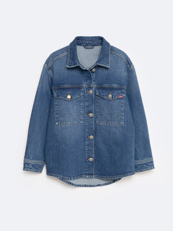 Koszula dziewczęca jeansowa niebieska Amy 498