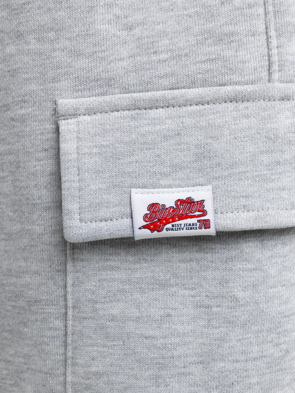 Szorty chłopięce dresowe z kieszeniami cargo szare Viler 901