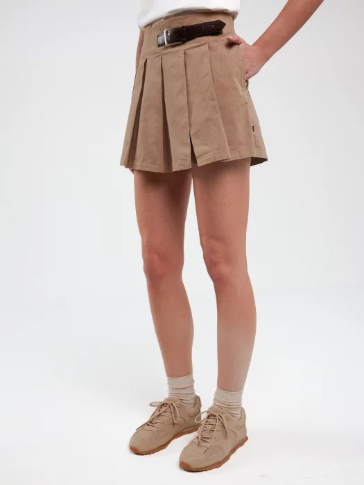 Spódnico-szorty damskie plisowane beżowe Brindi 801