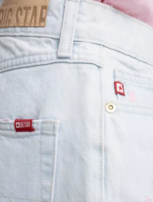 Szorty dziewczęce jeansowe luźne jasnoniebieskie Sally 142