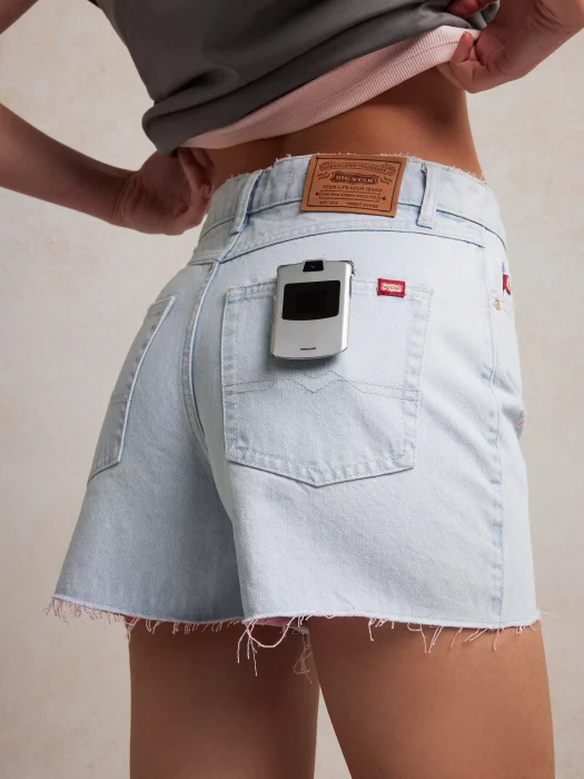 Szorty damskie jeansowe z kolekcji Authentic błękitne Authentic Girl 142