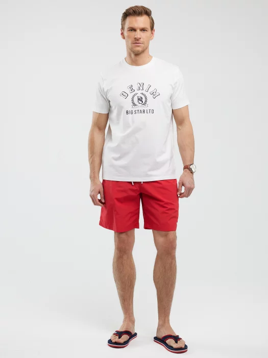 Koszulka męska z nadrukiem biała Bester 100