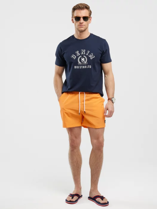 Koszulka męska z nadrukiem granatowa Bester 403