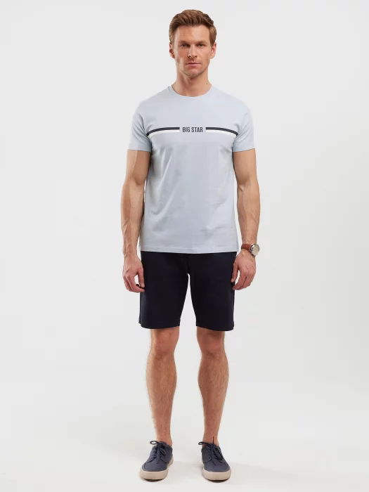 Koszulka męska z nadrukiem niebieska Lexor 400