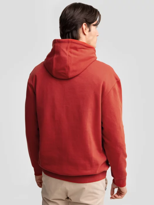 Bluza męska z kapturem z nadrukiem ceglasta Herity 704
