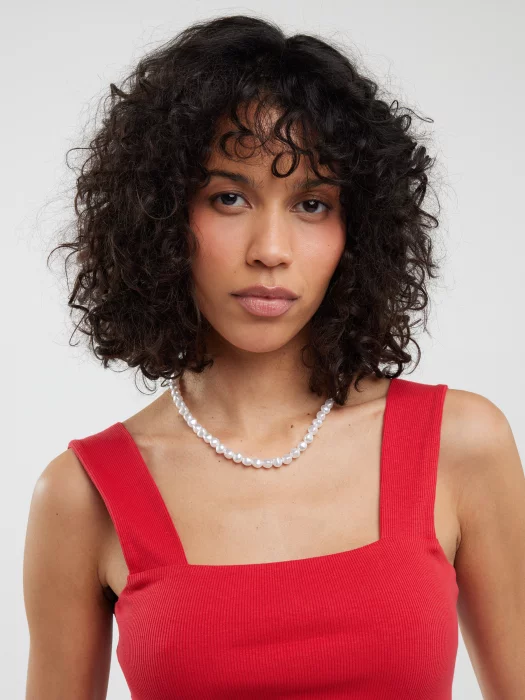 Top damski slim w prążek czerwony Serecona 603