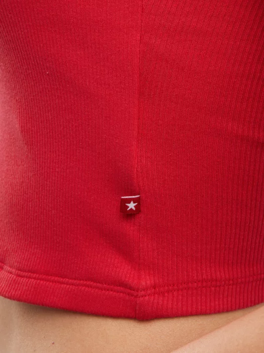 Top damski slim w prążek czerwony Serecona 603