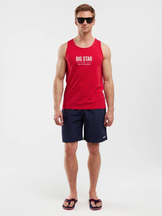Koszulka męska bez rękawów czerwona Richard 603