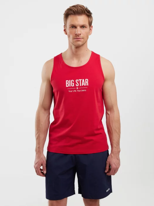 Koszulka męska bez rękawów czerwona Richard 603