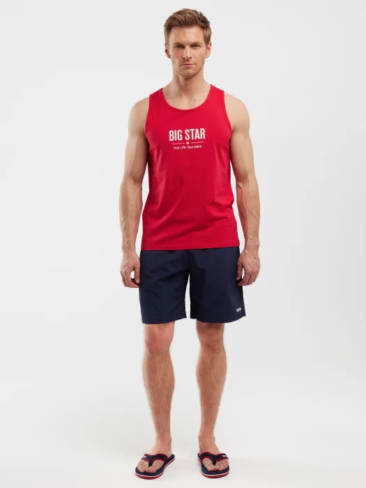 Koszulka męska bez rękawów czerwona Richard 603