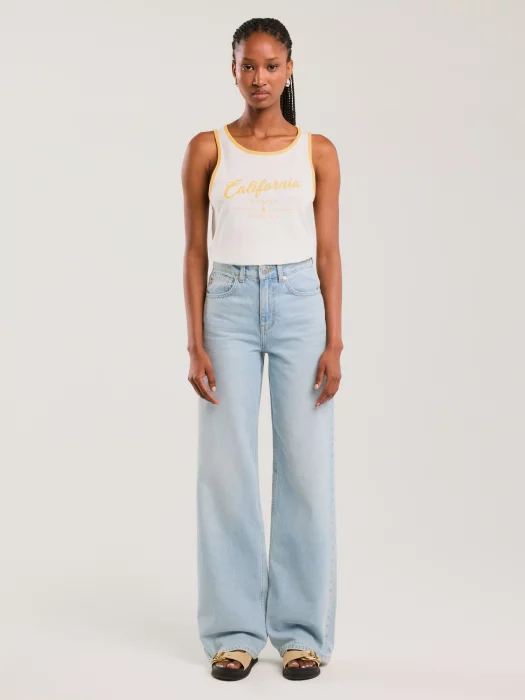 Koszulka damska na ramiączkach kremowa Witalina 102