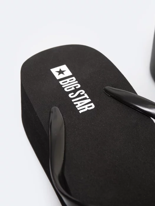 Japonki damskie na platformie czarne RR274A549 906