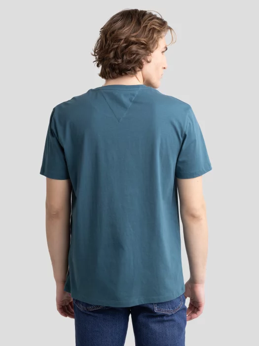 Koszulka męska oversize z nadrukiem na piersi zielona Gralis 304