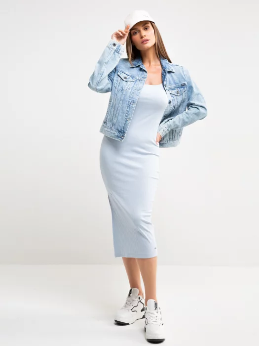 Sukienka damska midi błękitna Edmi 400