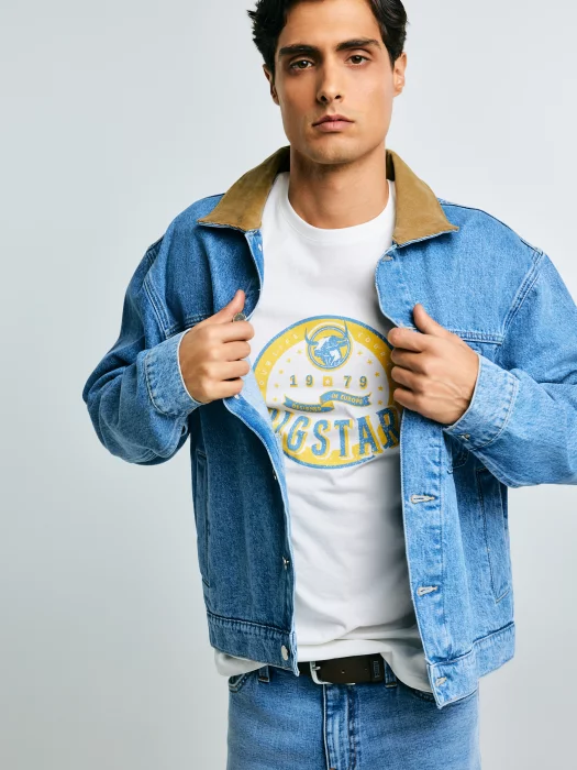 Koszulka męska z nadrukiem biała Stelian 100