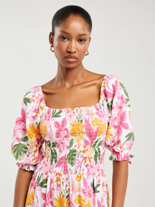 Sukienka damska maxi z motywem kwiatowym Dinova 000