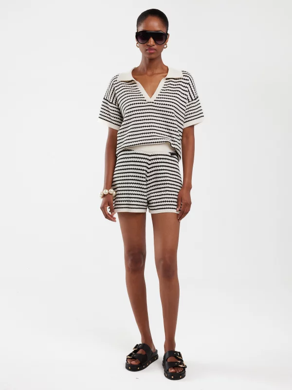 Szorty damskie dzianinowe w paski Albinash 100