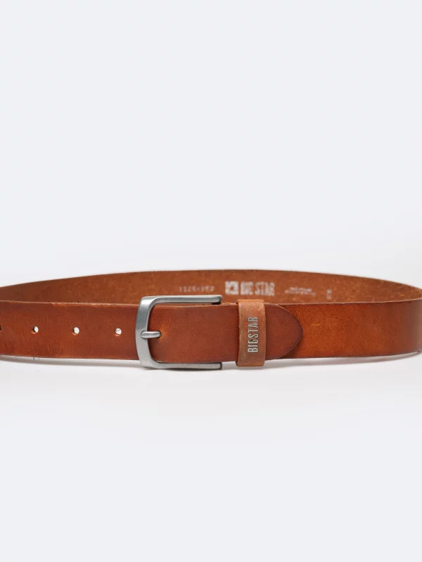 Pasek męski skórzany jasnobrązowy 1126 802