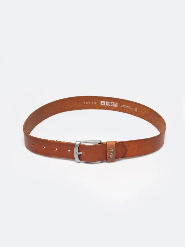 Pasek męski skórzany jasnobrązowy 1126 802