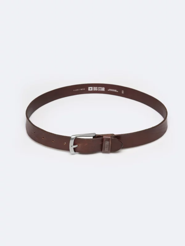 Pasek męski skórzany brązowy 1126 850