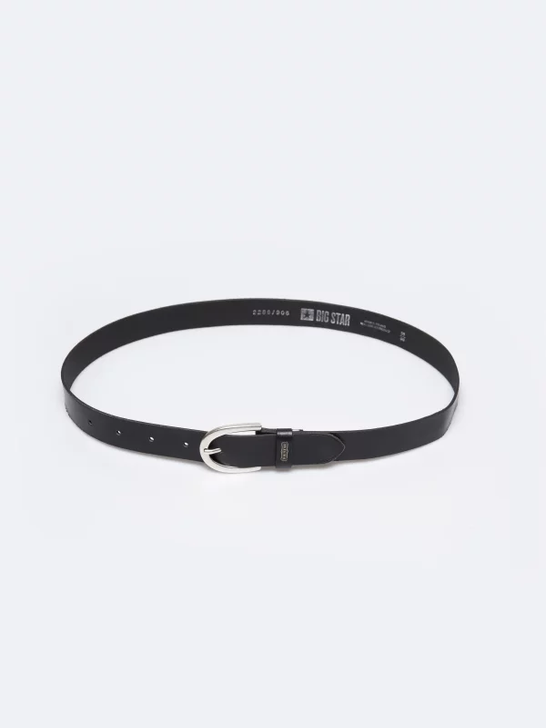 Pasek damski skórzany czarny 2286 906