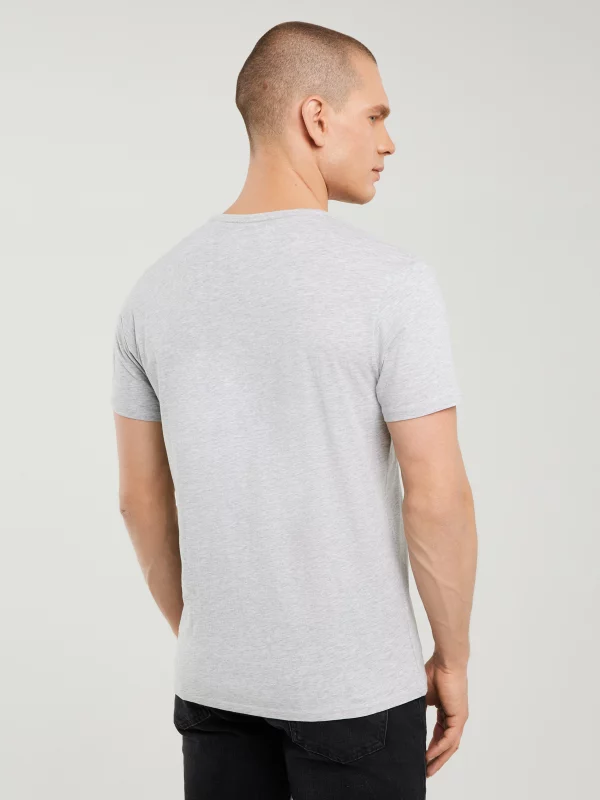 Koszulka męska bawełniana szara Basic 901