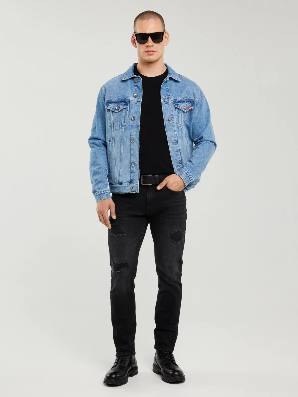 Koszulka męska bawełniana czarna Basic 906