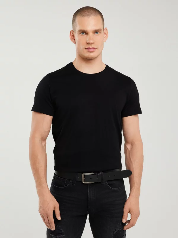 Koszulka męska bawełniana czarna Basic 906