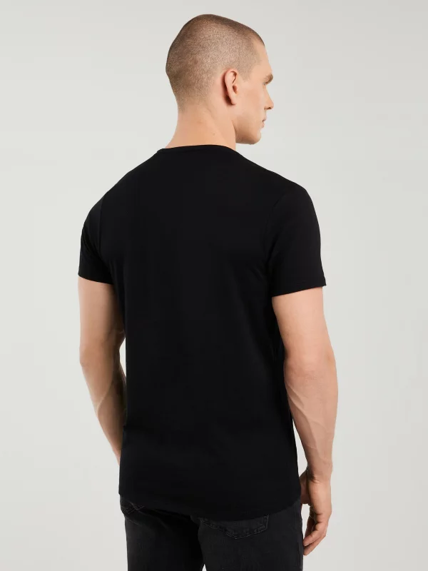 Koszulka męska bawełniana czarna Basic 906