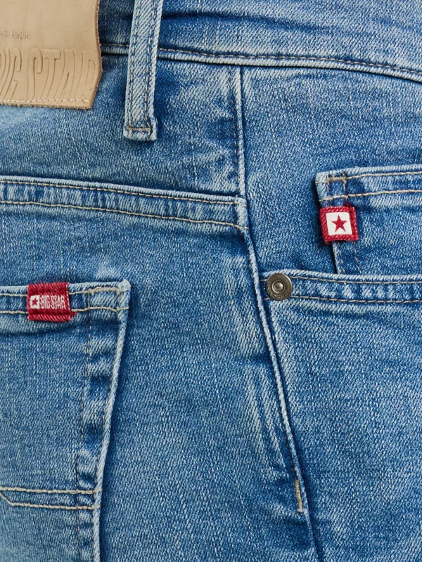 Jeansy męskie skinny z przetarciami niebieskie Jeffray 298