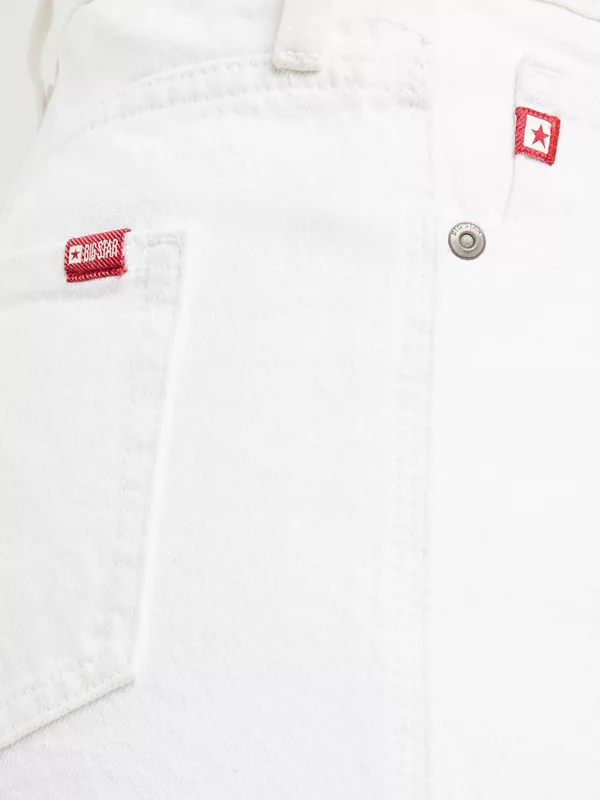 Jeansy damskie z prostą nogawką białe Winona 101