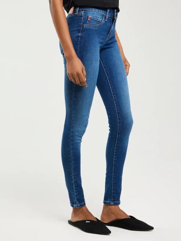 Jeansy damskie super skinny niebieskie Destiny 358