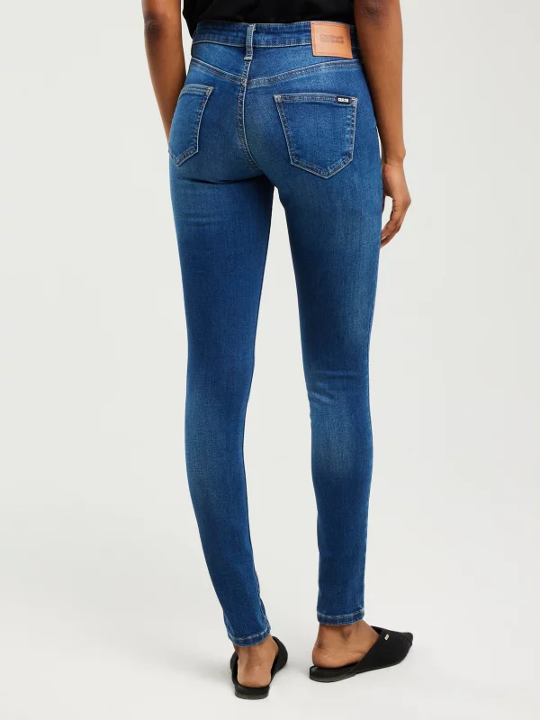 Jeansy damskie super skinny niebieskie Destiny 358