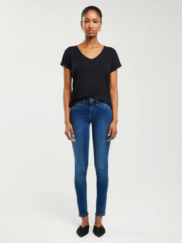 Jeansy damskie super skinny niebieskie Destiny 358