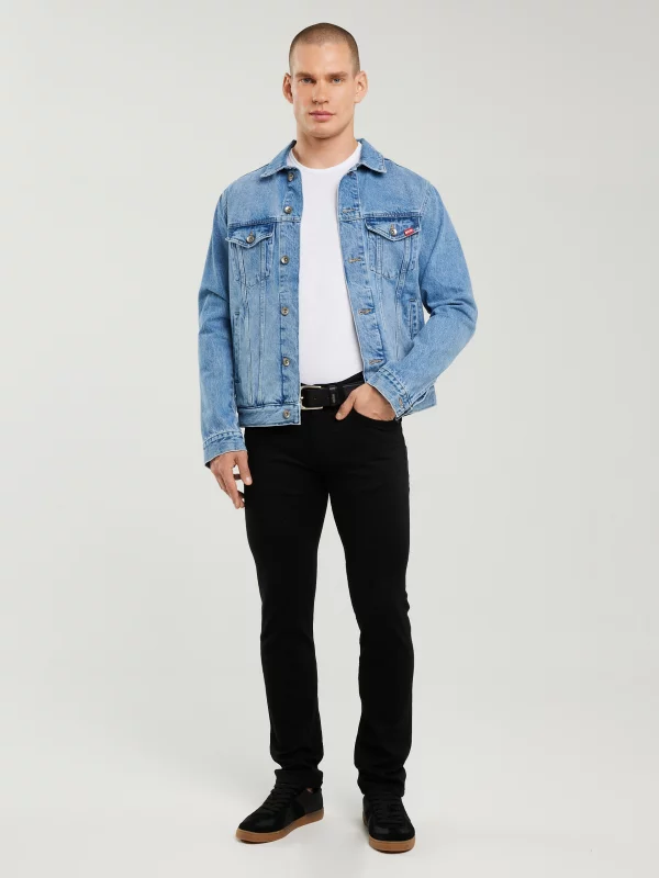 Jeansy męskie skinny czarne Jeffray 915