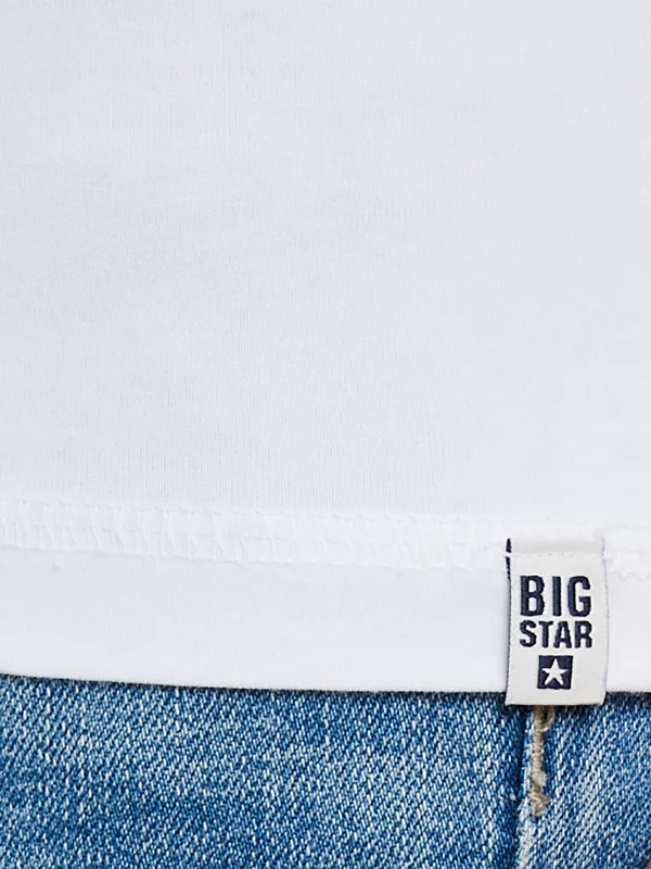 Koszulka męska slim z bawełny supima biała Supiclassic 101