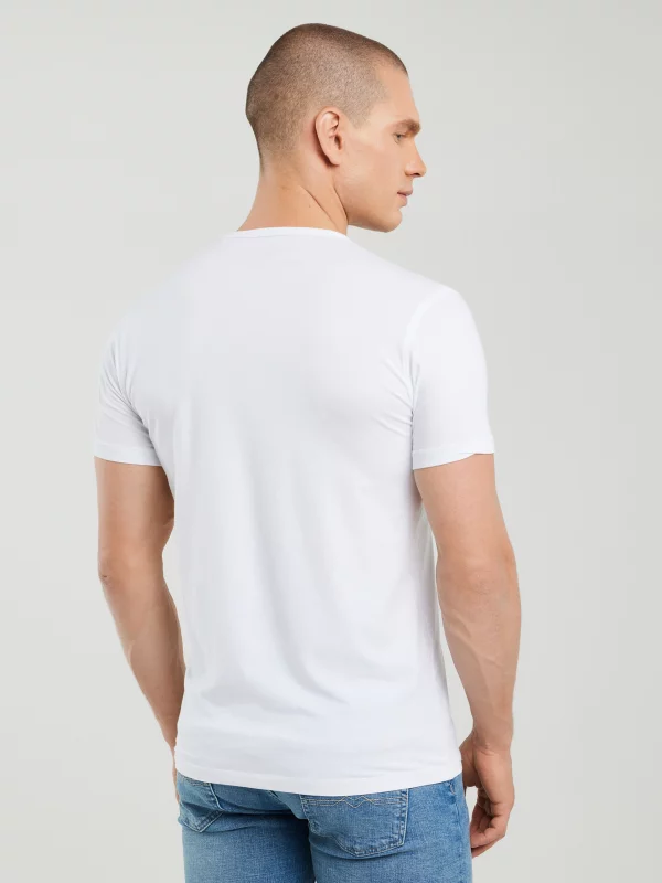Koszulka męska slim z bawełny supima biała Supiclassic 101