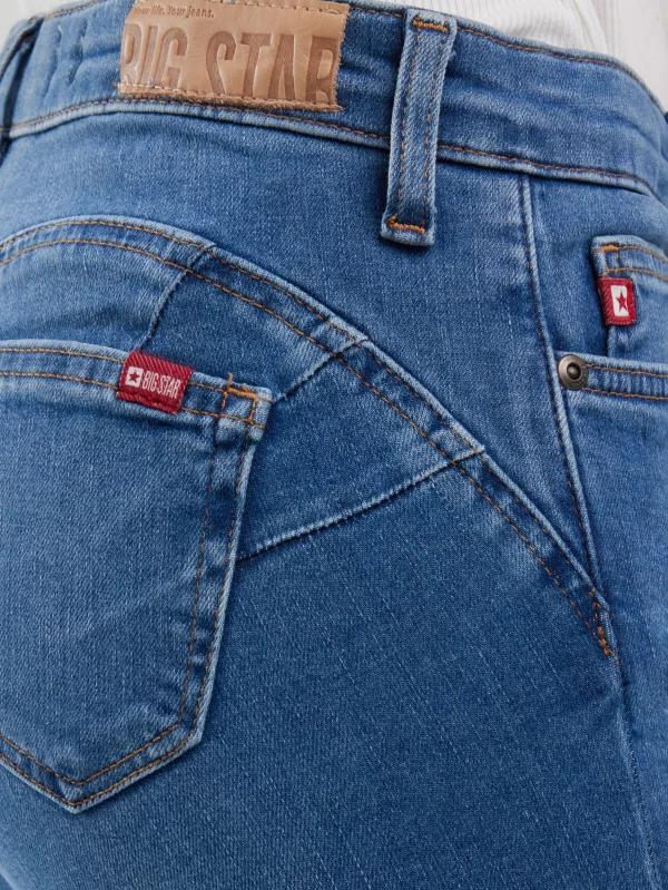 Jeansy damskie push up z wysokim stanem niebieskie Melinda High Waist 340