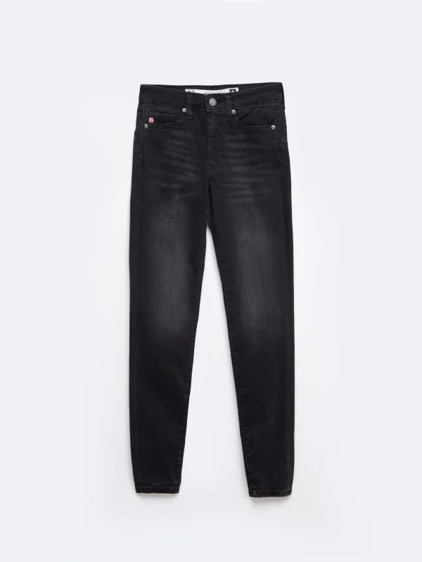 Jeansy damskie push up z wysokim stanem szare Melinda High Waist 895