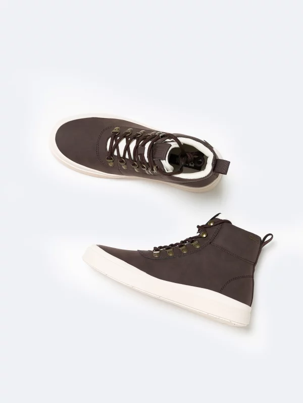 Trampki męskie wysokie brązowe KK174355 804