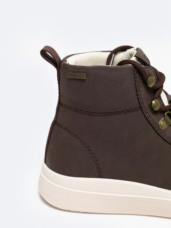 Trampki męskie wysokie brązowe KK174355 804